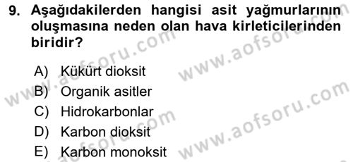 Halk Sağlığı Dersi 2024 - 2025 Yılı (Final) Dönem Sonu Sınav Soruları 9. Soru