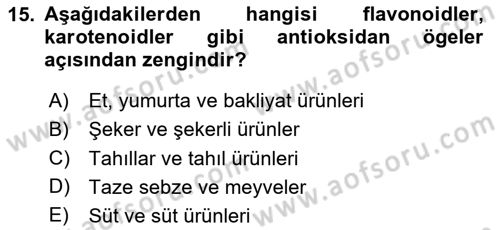 Halk Sağlığı Dersi 2025 - 2026 Yılı Yaz Okulu Sınav Soruları 15. Soru