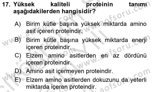 Halk Sağlığı Dersi 2025 - 2026 Yılı Yaz Okulu Sınav Soruları 17. Soru