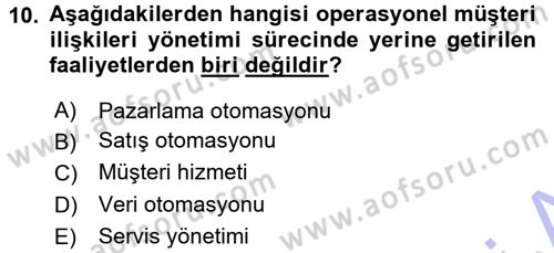 Lojistik İlkeleri Dersi 2015 - 2016 Yılı (Final) Dönem Sonu Sınav Soruları 10. Soru