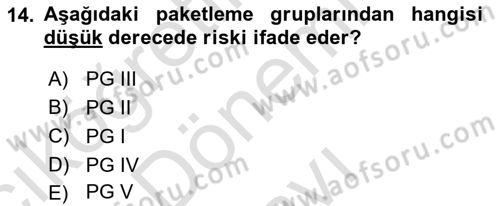 Lojistik İlkeleri Dersi 2023 - 2024 Yılı (Final) Dönem Sonu Sınav Soruları 14. Soru