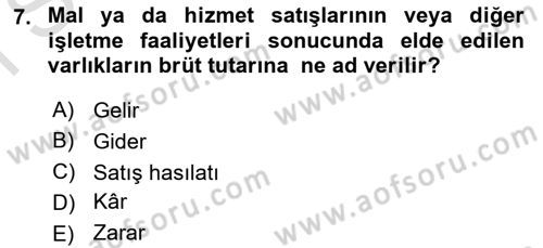Lojistik İlkeleri Dersi 2023 - 2024 Yılı (Final) Dönem Sonu Sınav Soruları 7. Soru