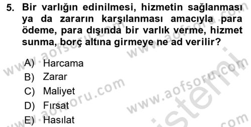 Lojistik İlkeleri Dersi 2024 - 2025 Yılı Yaz Okulu Sınav Soruları 5. Soru