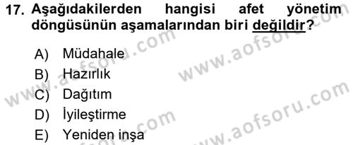 Çağdaş Lojistik Uygulamaları Dersi 2016 - 2017 Yılı (Final) Dönem Sonu Sınav Soruları 17. Soru