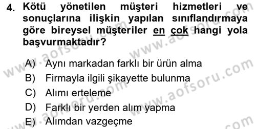 Çağdaş Lojistik Uygulamaları Dersi 2017 - 2018 Yılı (Vize) Ara Sınav Soruları 4. Soru