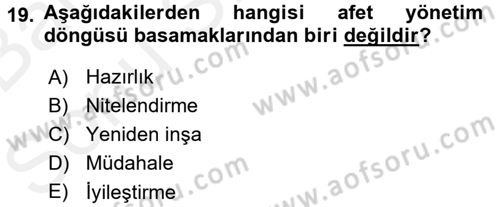 Çağdaş Lojistik Uygulamaları Dersi 2017 - 2018 Yılı (Final) Dönem Sonu Sınav Soruları 19. Soru