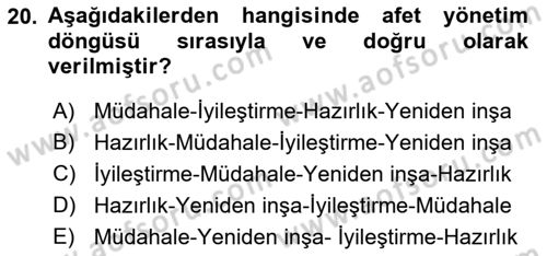 Çağdaş Lojistik Uygulamaları Dersi 2018 - 2019 Yılı (Final) Dönem Sonu Sınav Soruları 20. Soru