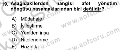 Çağdaş Lojistik Uygulamaları Dersi 2018 - 2019 Yılı Yaz Okulu Sınav Soruları 19. Soru