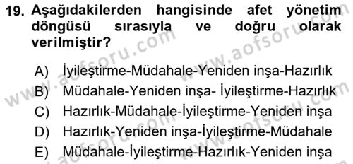 Çağdaş Lojistik Uygulamaları Dersi 2020 - 2021 Yılı Yaz Okulu Sınav Soruları 19. Soru