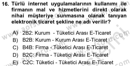 Çağdaş Lojistik Uygulamaları Dersi 2024 - 2025 Yılı Yaz Okulu Sınav Soruları 16. Soru