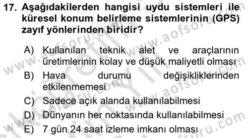 Çağdaş Lojistik Uygulamaları Dersi 2024 - 2025 Yılı Yaz Okulu Sınav Soruları 17. Soru