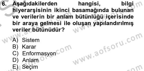 Lojistik Yönetimi Dersi 2012 - 2013 Yılı (Final) Dönem Sonu Sınav Soruları 6. Soru