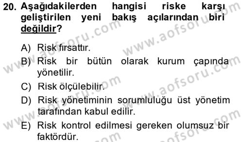 Lojistik Yönetimi Dersi 2013 - 2014 Yılı (Final) Dönem Sonu Sınav Soruları 20. Soru