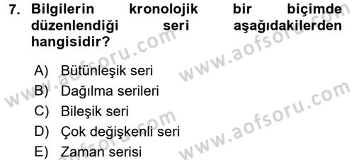 Lojistik Yönetimi Dersi 2017 - 2018 Yılı (Vize) Ara Sınav Soruları 7. Soru