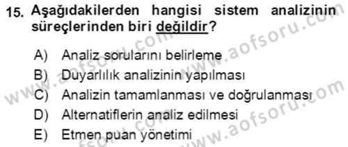 Lojistik Yönetimi Dersi 2021 - 2022 Yılı (Vize) Ara Sınav Soruları 15. Soru