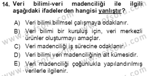 Lojistik Yönetimi Dersi 2021 - 2022 Yılı (Final) Dönem Sonu Sınav Soruları 14. Soru