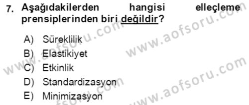 Lojistik Yönetimi Dersi 2021 - 2022 Yılı (Final) Dönem Sonu Sınav Soruları 7. Soru