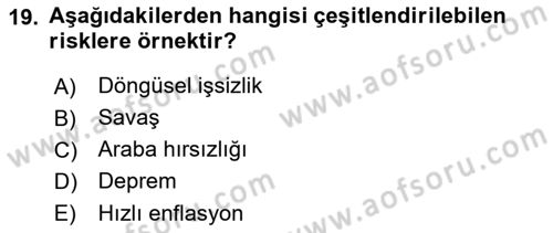 Lojistik Yönetimi Dersi 2021 - 2022 Yılı Yaz Okulu Sınav Soruları 19. Soru