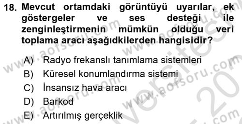 Lojistik Yönetimi Dersi 2022 - 2023 Yılı Yaz Okulu Sınav Soruları 18. Soru