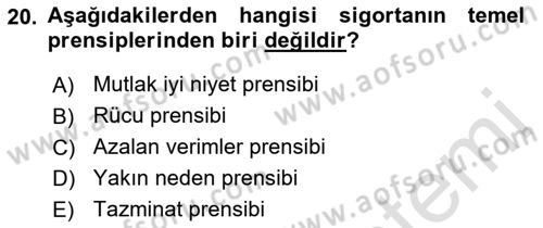 Lojistik Yönetimi Dersi 2022 - 2023 Yılı Yaz Okulu Sınav Soruları 20. Soru