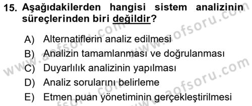 Lojistik Yönetimi Dersi 2023 - 2024 Yılı (Vize) Ara Sınav Soruları 15. Soru