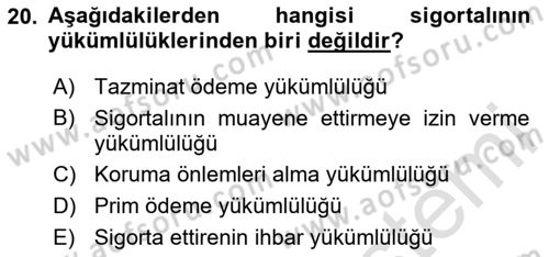 Lojistik Yönetimi Dersi 2024 - 2025 Yılı Yaz Okulu Sınav Soruları 20. Soru