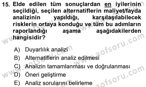 Lojistik Yönetimi Dersi 2025 - 2026 Yılı (Vize) Ara Sınav Soruları 15. Soru