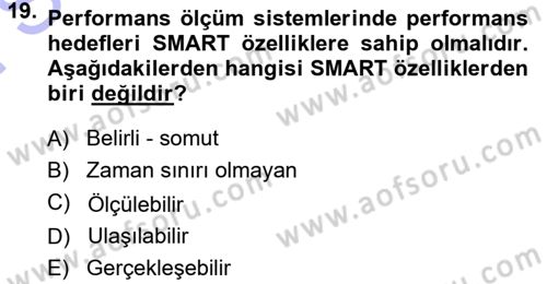 Uluslararası Lojistik Dersi 2013 - 2014 Yılı (Final) Dönem Sonu Sınav Soruları 19. Soru