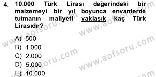 Uluslararası Lojistik Dersi 2013 - 2014 Yılı (Final) Dönem Sonu Sınav Soruları 4. Soru