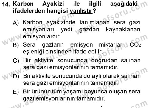 Uluslararası Lojistik Dersi 2013 - 2014 Yılı Tek Ders Sınav Soruları 14. Soru