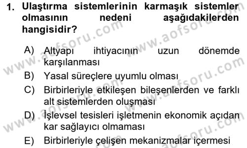 Uluslararası Lojistik Dersi Ara Sınavı Deneme Sınav Soruları 1. Soru