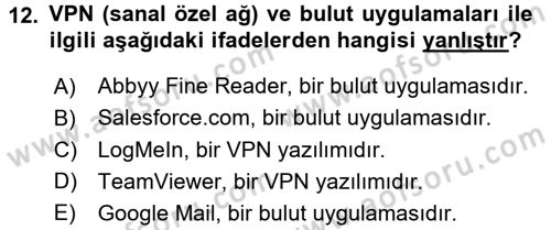 Uluslararası Lojistik Dersi 2016 - 2017 Yılı (Final) Dönem Sonu Sınav Soruları 12. Soru