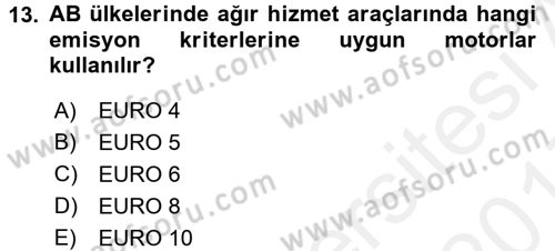Uluslararası Lojistik Dersi 2016 - 2017 Yılı (Final) Dönem Sonu Sınav Soruları 13. Soru