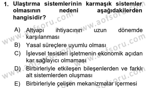 Uluslararası Lojistik Dersi Ara Sınavı Deneme Sınav Soruları 1. Soru