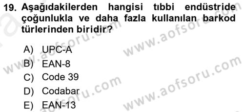 Uluslararası Lojistik Dersi Ara Sınavı Deneme Sınav Soruları 19. Soru