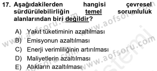 Uluslararası Lojistik Dersi 2018 - 2019 Yılı (Final) Dönem Sonu Sınav Soruları 17. Soru