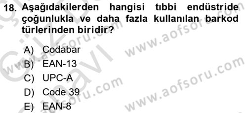 Uluslararası Lojistik Dersi 2019 - 2020 Yılı (Vize) Ara Sınav Soruları 18. Soru