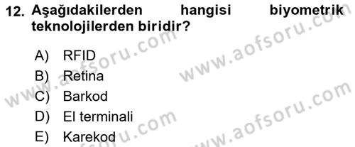 Uluslararası Lojistik Dersi 2019 - 2020 Yılı (Final) Dönem Sonu Sınav Soruları 12. Soru