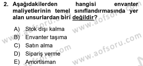 Uluslararası Lojistik Dersi 2022 - 2023 Yılı (Final) Dönem Sonu Sınav Soruları 2. Soru
