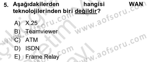 Uluslararası Lojistik Dersi 2022 - 2023 Yılı Yaz Okulu Sınav Soruları 5. Soru