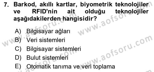 Uluslararası Lojistik Dersi 2022 - 2023 Yılı Yaz Okulu Sınav Soruları 7. Soru