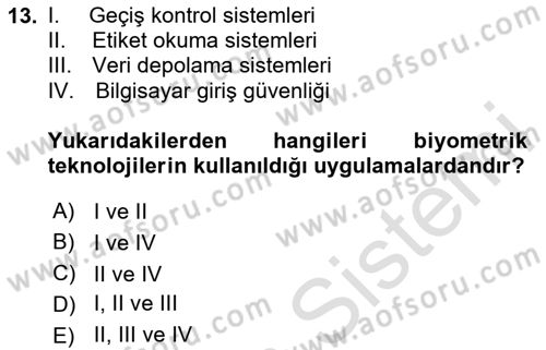 Uluslararası Lojistik Dersi 2023 - 2024 Yılı Yaz Okulu Sınav Soruları 13. Soru