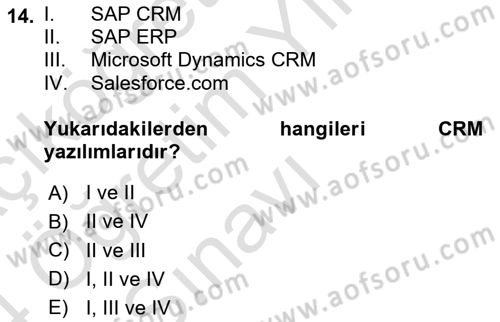 Uluslararası Lojistik Dersi 2023 - 2024 Yılı Yaz Okulu Sınav Soruları 14. Soru