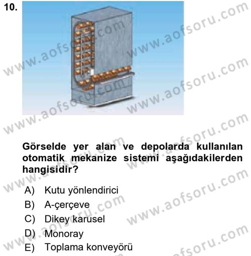 Uluslararası Lojistik Dersi 2025 - 2026 Yılı (Final) Dönem Sonu Sınav Soruları 10. Soru