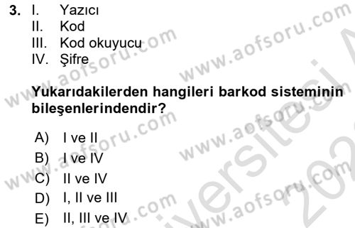 Uluslararası Lojistik Dersi 2025 - 2026 Yılı (Final) Dönem Sonu Sınav Soruları 3. Soru