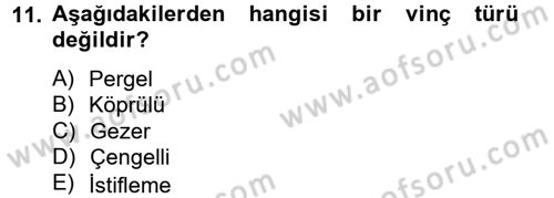 Lojistikte Teknoloji Kullanımı Dersi 2012 - 2013 Yılı (Vize) Ara Sınav Soruları 11. Soru