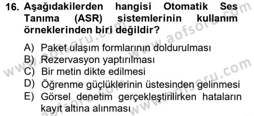 Lojistikte Teknoloji Kullanımı Dersi 2012 - 2013 Yılı (Vize) Ara Sınav Soruları 16. Soru