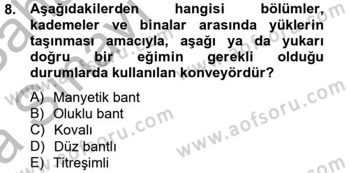 Lojistikte Teknoloji Kullanımı Dersi 2012 - 2013 Yılı (Vize) Ara Sınav Soruları 8. Soru