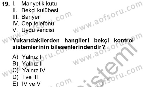 Lojistikte Teknoloji Kullanımı Dersi 2012 - 2013 Yılı (Final) Dönem Sonu Sınav Soruları 19. Soru
