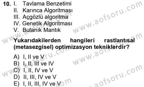 Lojistikte Teknoloji Kullanımı Dersi 2014 - 2015 Yılı Tek Ders Sınav Soruları 10. Soru